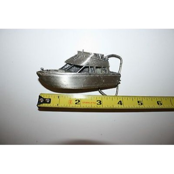 Vintage Yacht Cabin Cruiser BOAT Maritime Seafaring Marine Bergamot Belt Buckle - Picture 5 of 5
